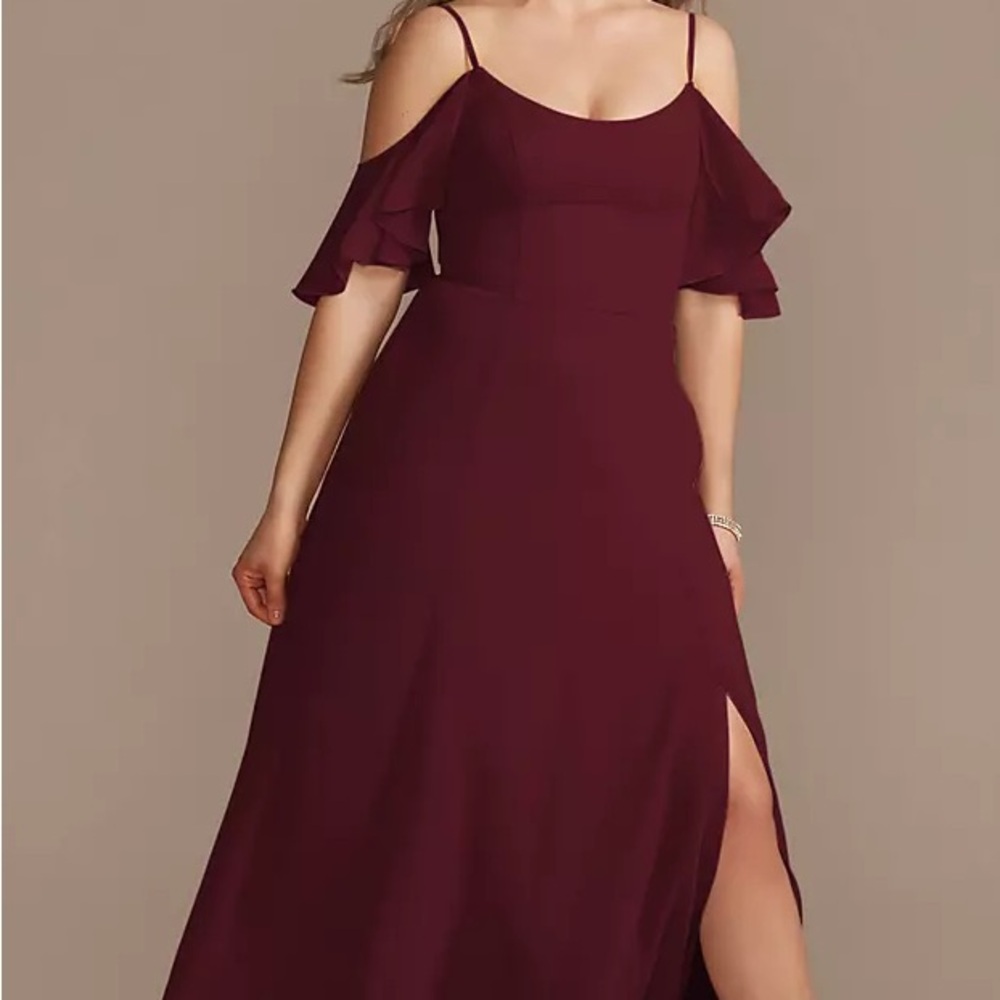 NWT Wine / Maroon Davids Bridal formal dress size 24